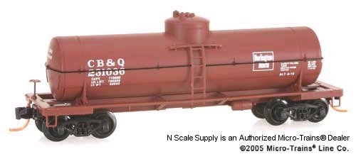 CB&Q - Tank, Single-Dome - Micro-Trains 065 00 610